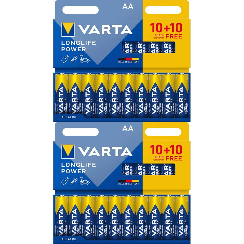 40x Pilas AA VARTA de Alto Rendimiento