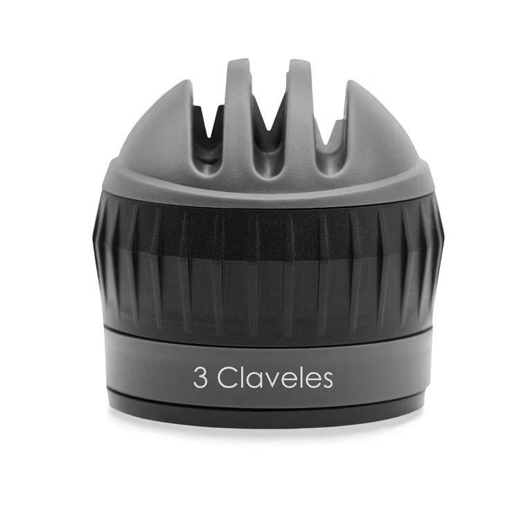 Imagen relacionada con 3 Claveles - Afilador de Cuchillos con Ventosa, 3 Fases - 6 cm