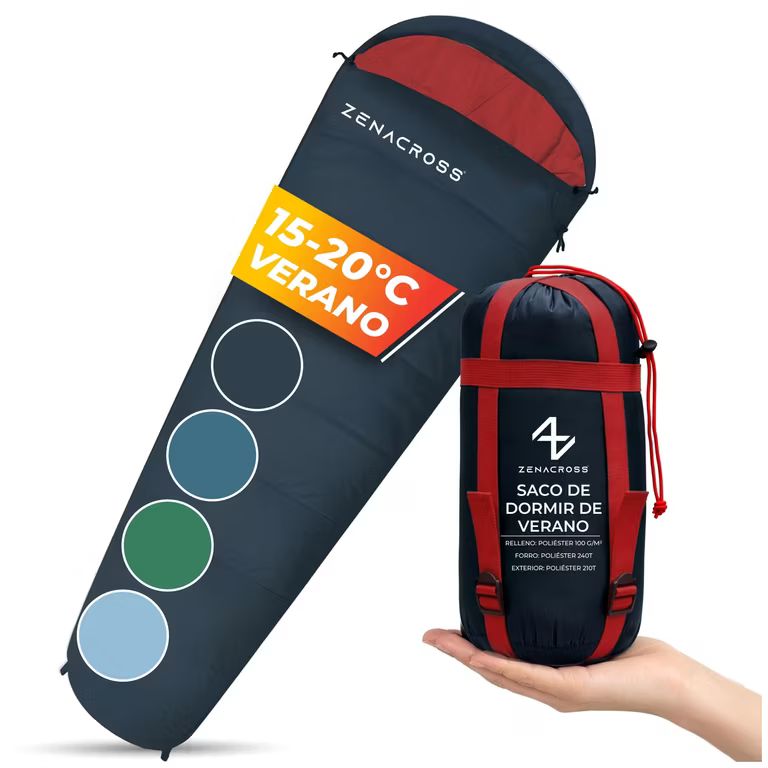 Imagen relacionada con Saco de Dormir Adulto - Saco Dormir Ultraligero & Compacto per Vivac, Campismo e Montaña, Varios colores a escoger