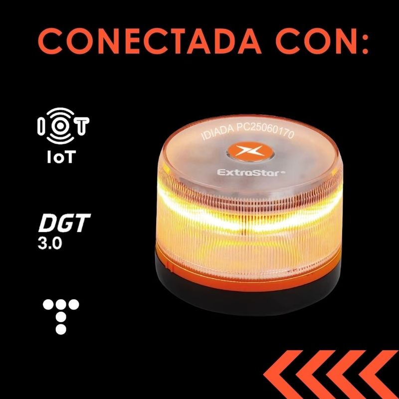 Imagen relacionada con EXTRASTAR Baliza V16 Luz Emergencia Coche Homologado DGT, con SIM y Datos Pagados hasta 2038, Baliza v16 Homologada dgt con Geolocalizador, Obligatoria enero 2026, Luz v16 con Geolocalización 3.0, Aprobada por DGT 3190