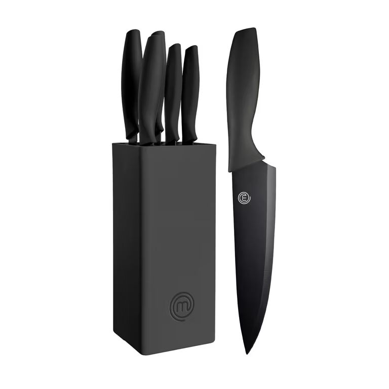 Imagen relacionada con Set de 5 Cuchillos de Cocina MasterChef con Taco Universal (Acero Inoxidable)