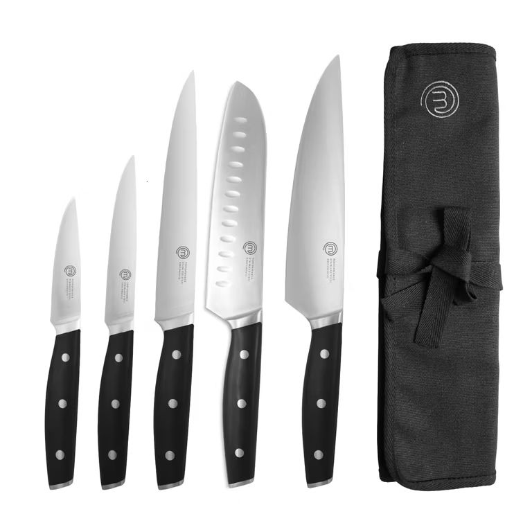 Imagen relacionada con Chef Master Cuchillos Cocina con Manta, 5 Piezas, Plata, Alto Carbono