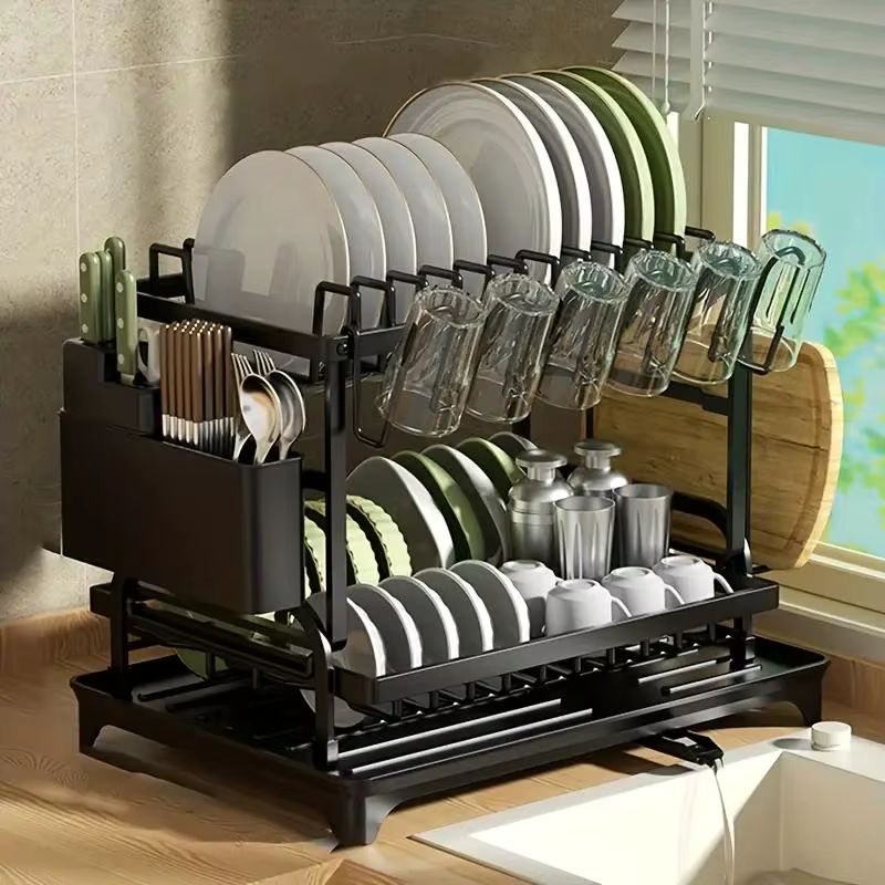 Escurridor De Platos 2 Niveles Con Tabla