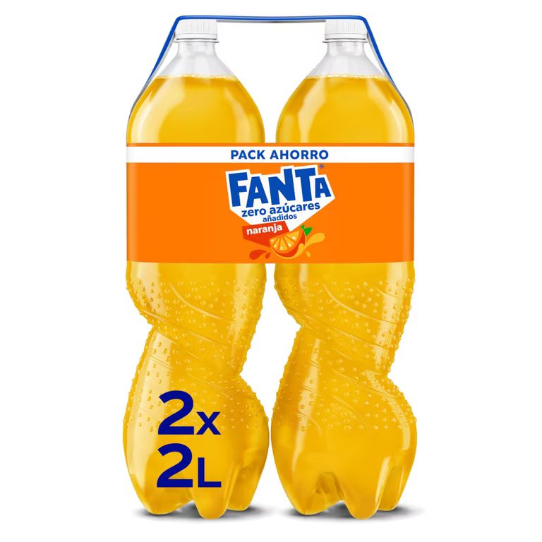 Imagen relacionada con 4xPack 2 Botellas de 2L Fanta Naranja Zero Azúcar (8 botellas, a 0,96€ la botella)