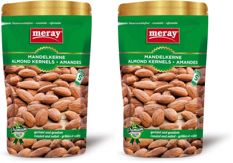Imagen relacionada con MERAY Almendras tostadas y saladas 150g (Paquete de 2)