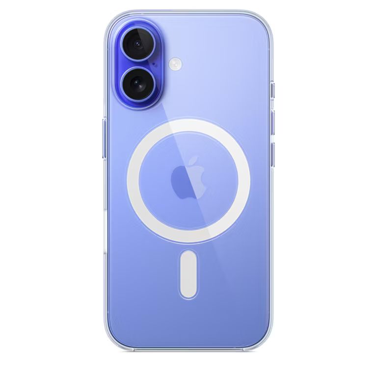 Imagen relacionada con Funda Transparente Oficial Apple con MagSafe para iPhone 16