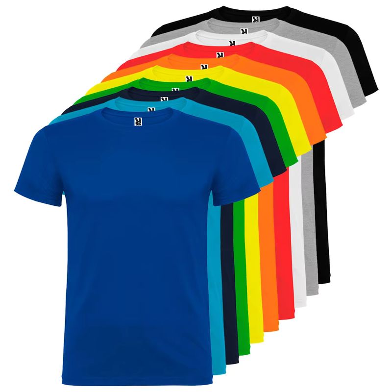 Imagen relacionada con Roly Pack 10 Camisetas Manga Corta 100% Algodón Hombre 155GRS