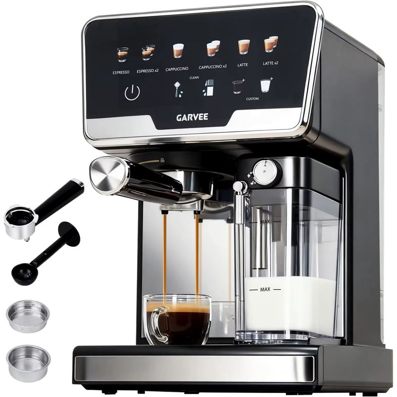 Máquina de Café Espresso 20 Bares: Doble Caldera y Espumador