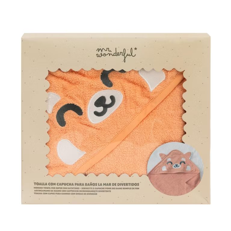 Imagen relacionada con Mr. Wonderful - Toalla con Capucha para bebés - Panda Rojo - Toalla 100% de Algodón