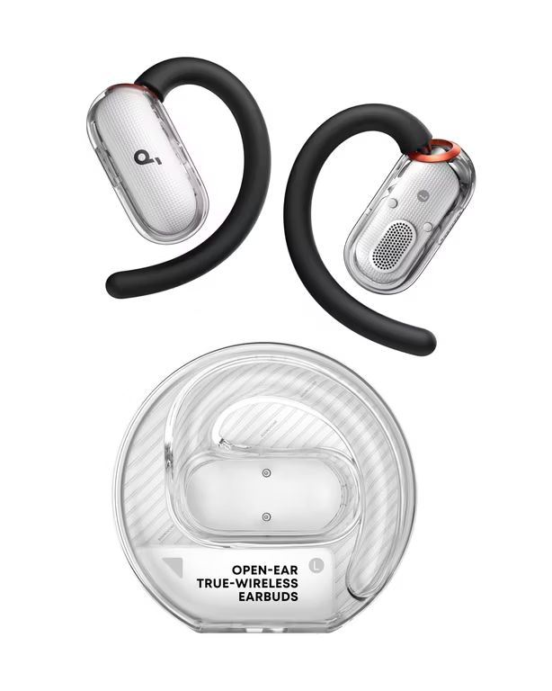 Imagen relacionada con Soundcore V40i de Anker Auriculares Open-Ear, IP55, 21 h | Diseño cristalino, estuche sin tapa, 4 posiciones ajustables, graves más ricos