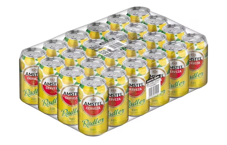 Imagen relacionada con 2 X 12 x 33cl Amstel Radler Cerveza Limón Pack Lata (0,42€/lata)