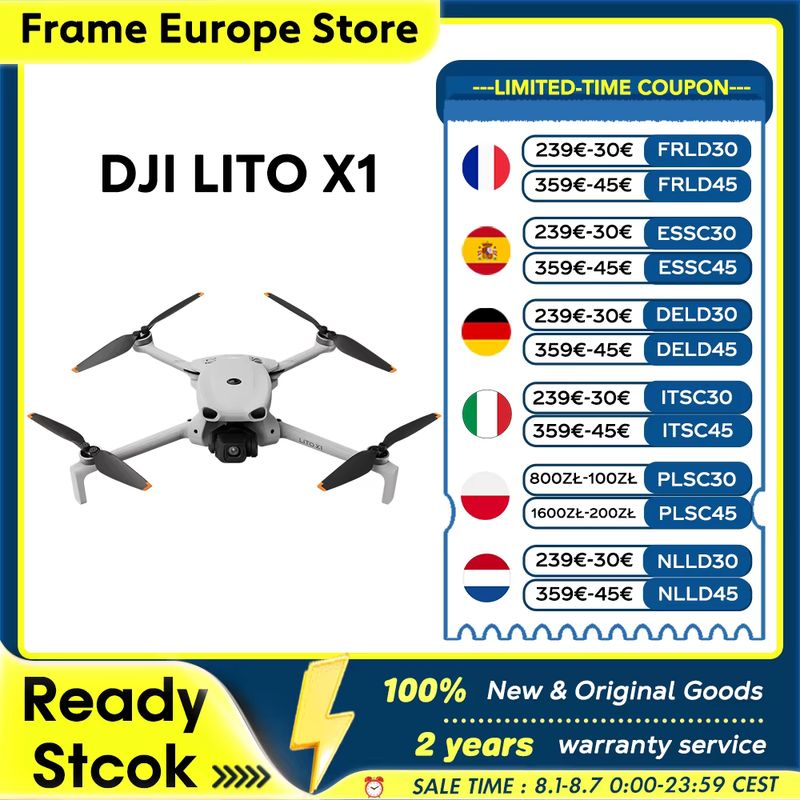 Imagen relacionada con Dron DJI Lito X1 Plegable y Ligero 4K con Detección de Obstáculos, ActiveTrack, Sensor de 1/1.3 Pulgadas, Transmisión de 15 km para Principiantes C0