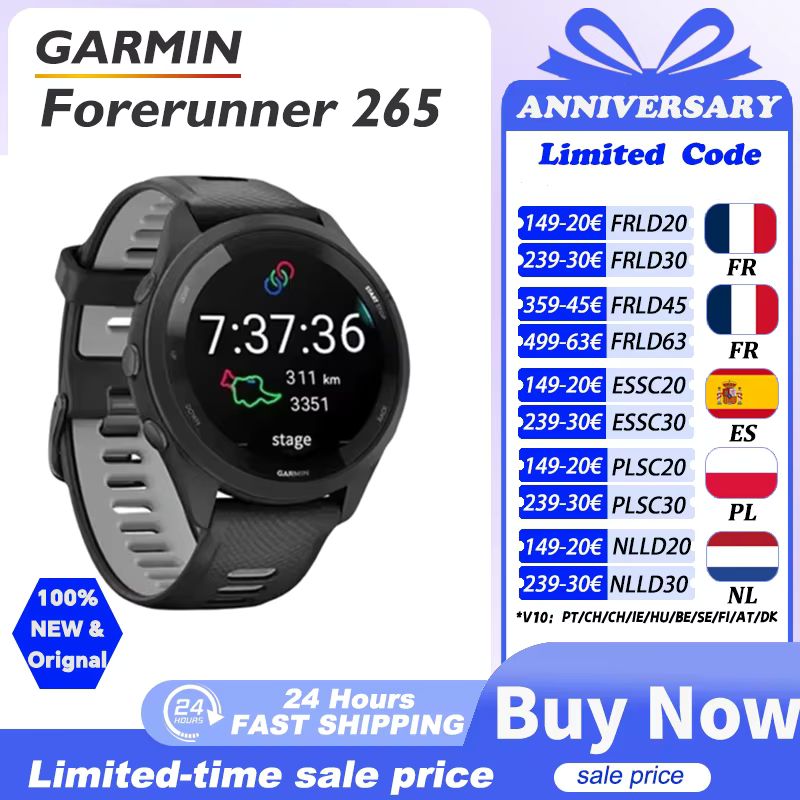 Garmin Forerunner 265 Reloj Deportivo GPS
