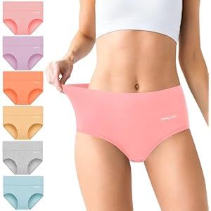 Imagen relacionada con 6x Bragas Altas de Algodón para Mujer