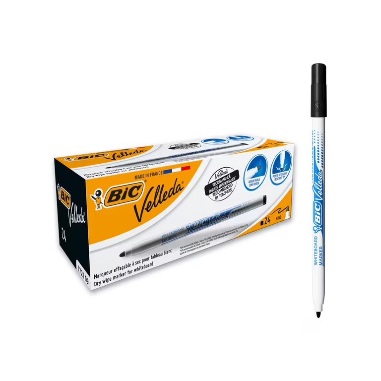BIC Velleda 1721 Rotuladores Pizarra Blanca Punta Fina 2,8 mm
