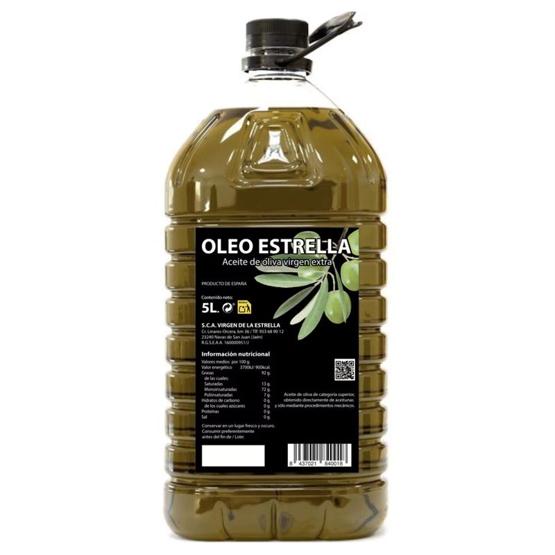 Aceite Oliva Virgen Extra 5L OLEOESTRELLA Jaén