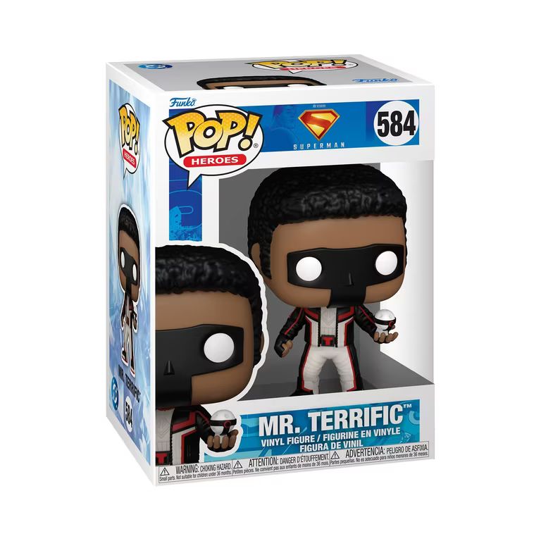 Imagen relacionada con Funko Pop! Movies: Superman (2025) - Mr. Terrific | Merchandising Oficial de Superheroes - Figura
