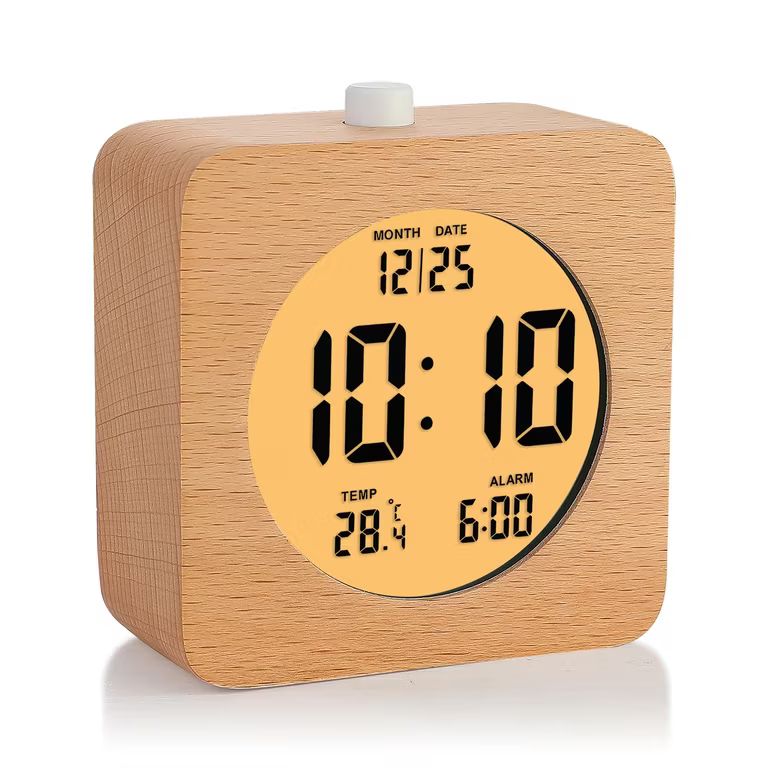 Imagen relacionada con Plumeet Reloj Despertador Electrónico de Madera, 4\