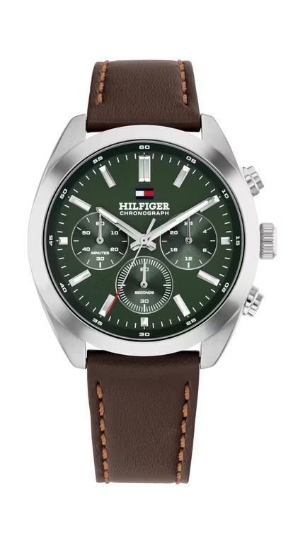 Tommy Hilfiger Reloj Cronógrafo De Cuarzo Con Correa De Cuero