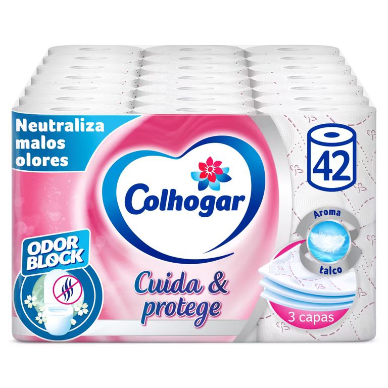 Colhogar Protect Cuida&Protege Odor Block 42 Rollos - Papel Higiénico 3 Capas