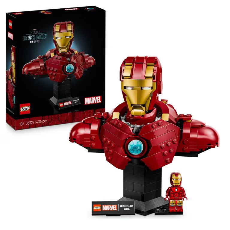 Imagen relacionada con LEGO Marvel Busto de Iron Man MK4 (436 piezas)