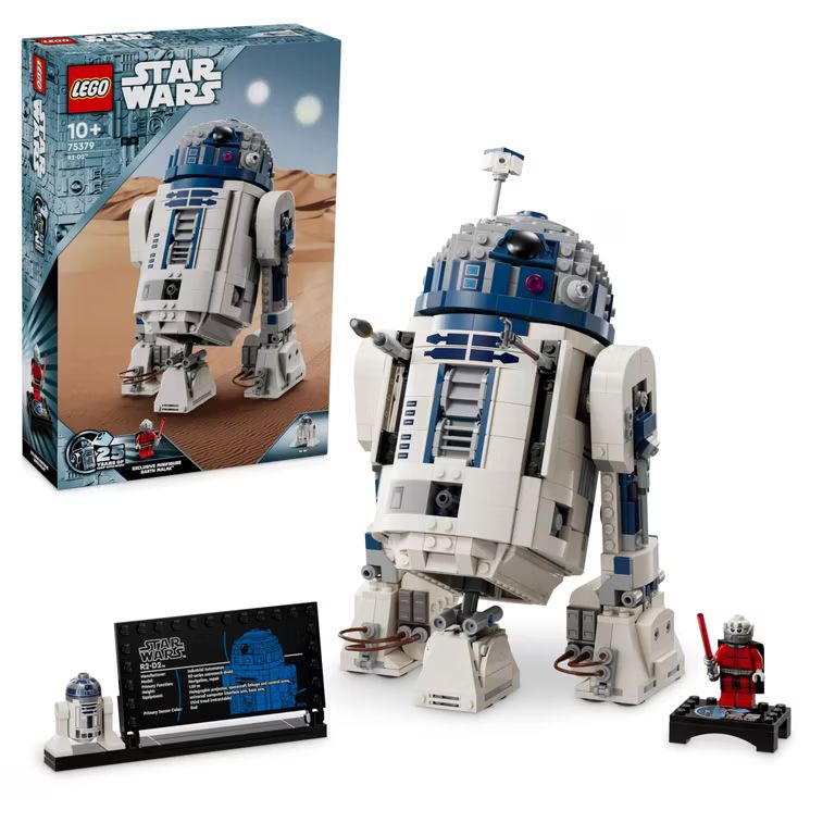 Imagen relacionada con LEGO Star Wars R2-D2 Figura Articulada de Droide de Juguete con Cabeza Giratoria, Periscopio y Herramientas - Minifgiura de Darth Malek