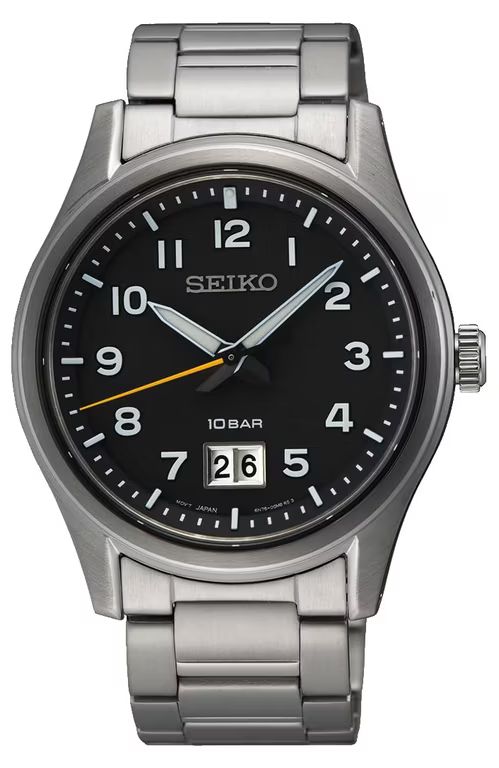 Imagen relacionada con Reloj Seiko SUR569P1 de cuarzo de acero inoxidable con calendario
