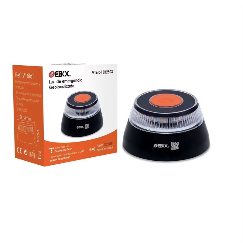 Ebox V16 Baliza Luz de Emergencia Homologada