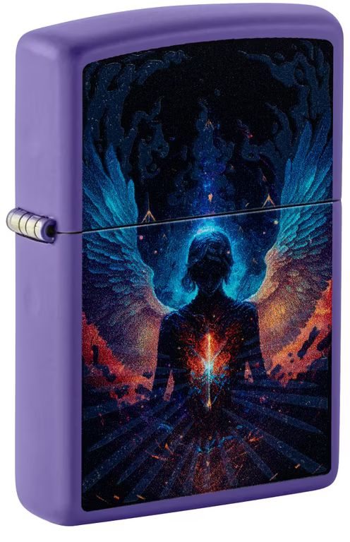 Imagen relacionada con Mechero Original ZIPPO Angel Purple Matte
