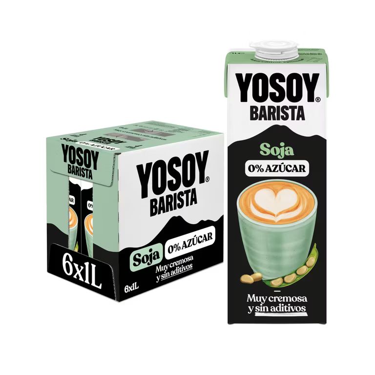 Imagen relacionada con Yosoy Bebida Vegetal de Soja Barista sin Azúcares, Pack de 6x1L