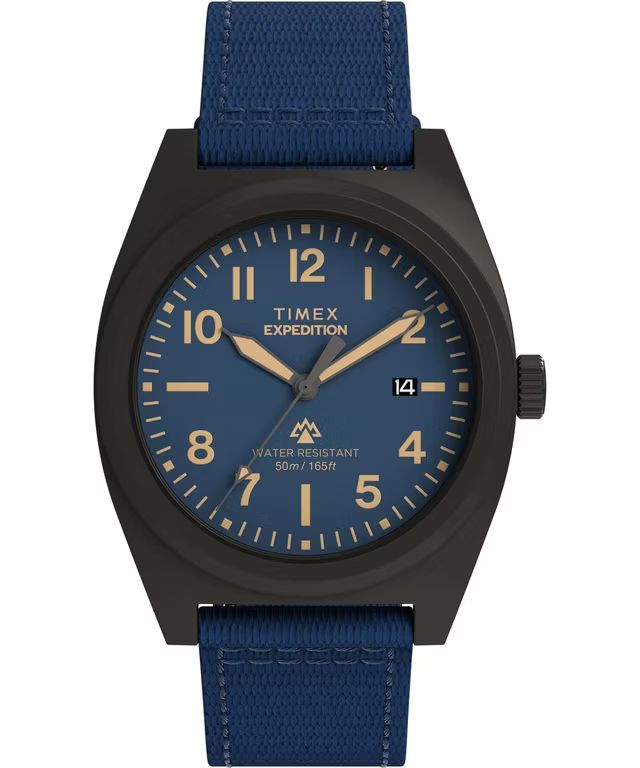 Imagen relacionada con Reloj analógico para hombre Timex Expedition (Esfera y correa azul)