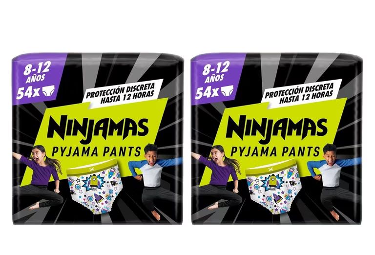 Imagen relacionada con 2x DODOT Ninjamas Pañal Branguita Para Pijama Con Naves Espaciales, 54 Pañales De Pijama, 8-12 Años, 27kg-43kg (total 108 pañales)