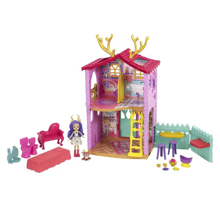 Casa Ciervo Enchantimals Con Muñeca Y Mascota