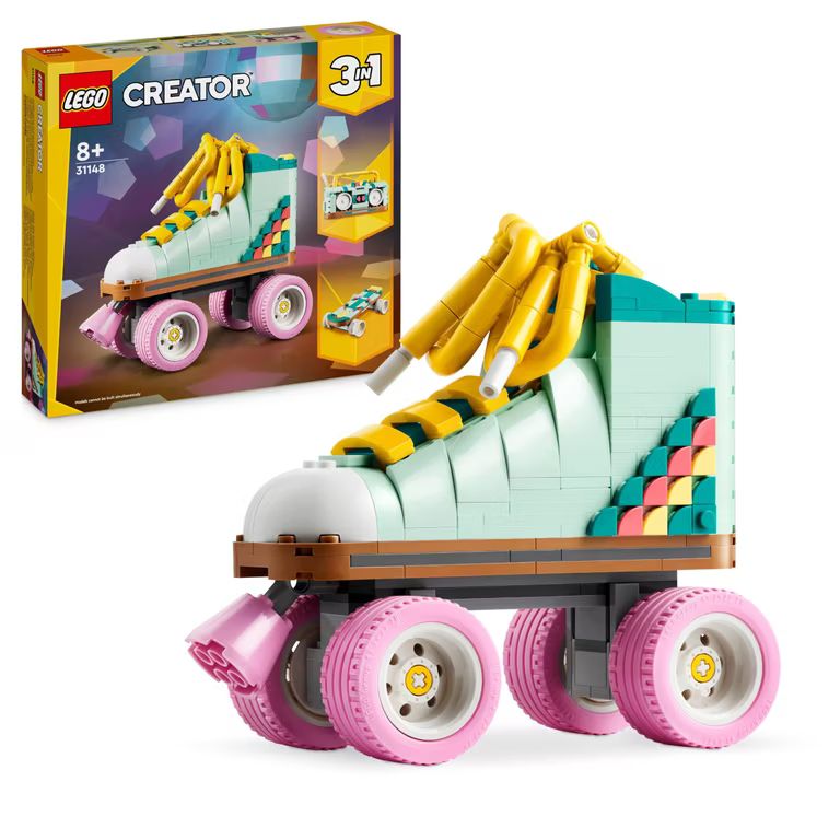 Imagen relacionada con Lego Creator 3 en 1 Patín Retro de Juguete Convertible en Mini Monopatín o Radiocasete - Regalo Creativo para Niñas y Niños Skaters de 8+