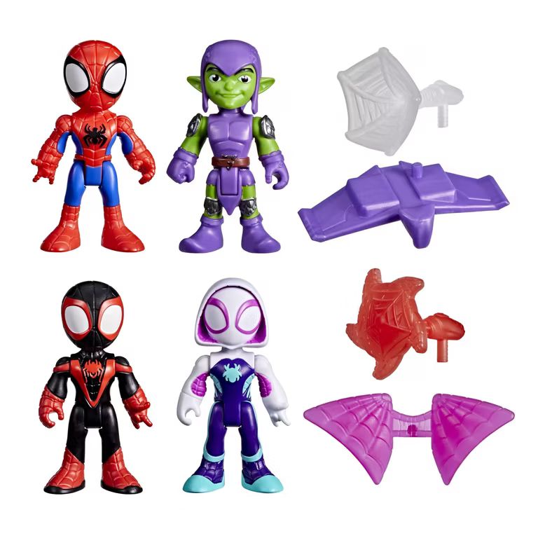 Imagen relacionada con Marvel Spidey and His Amazing Friends, Set de Aventuras arácnidas, Set de Figuras de acción de Spider-Man