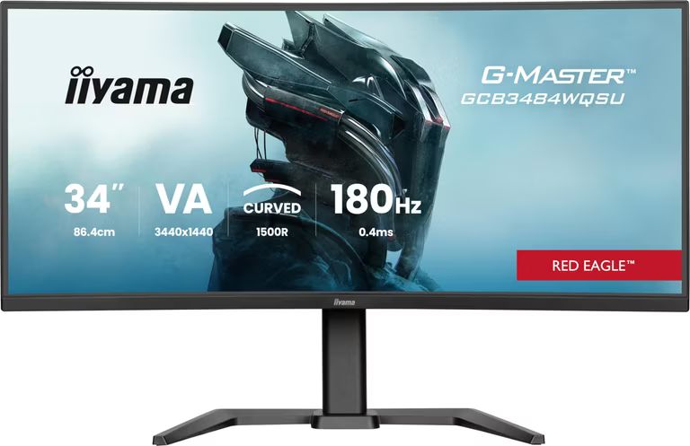 Imagen relacionada con Monitor Curvo Ultrawide iiyama G-Master Red Eagle GCB3484WQSU-B1 34\