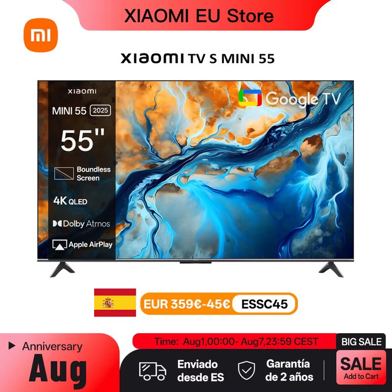 Xiaomi S Mini 55 144Hz QD-Mini LED Dolby Vision y Google TV