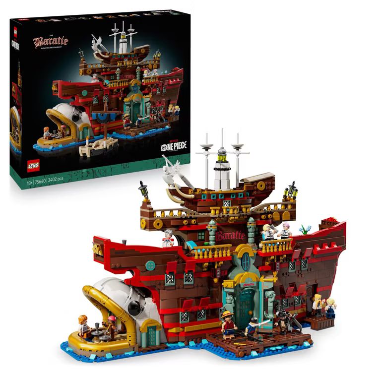Imagen relacionada con LEGO One Piece Restaurante Flotante Baratie - Interior Detallado y 10 Minifiguras Inc. Luffy, Nami y Sanji - 75640