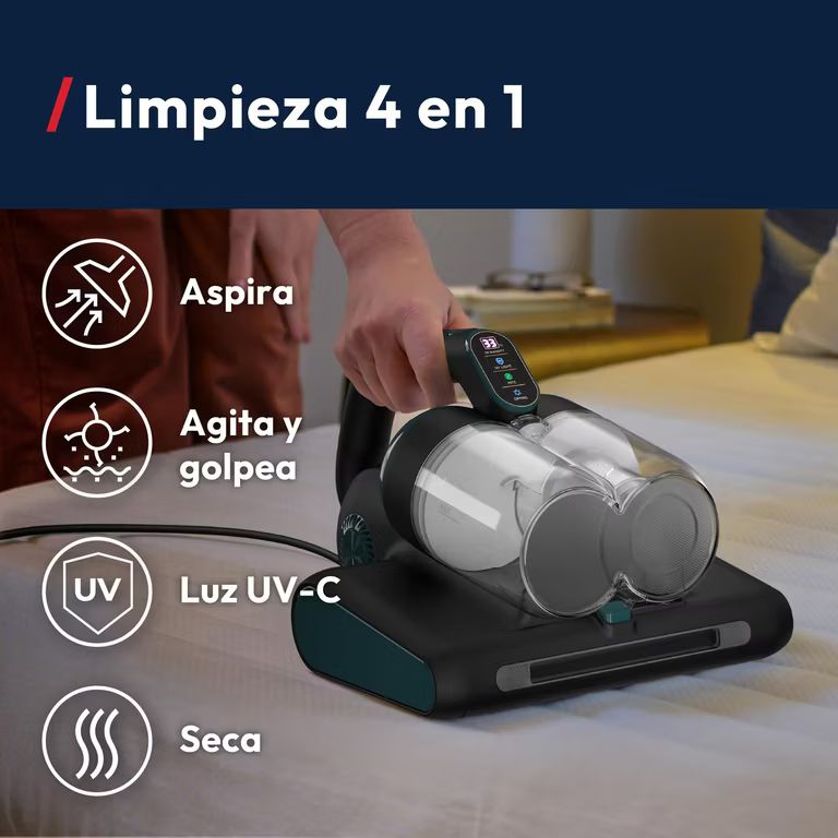 Imagen relacionada con Aspiradora de Mano para Colchones Hoover HMC5 Core 400W (4 en 1 | Luz UV Antiácaros | Sistema Beat&Roll | Secado con Aire Caliente)