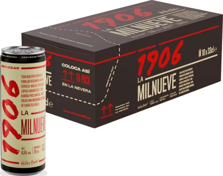 Imagen relacionada con 2 X 1906 - Reserva Especial, Cerveza Lager Extra, 10 Latas x 33 cl - TOTAL 20 LATAS - UNIDAD €0.73 - CON VARIAS SUSCRIPCIONES €13,69