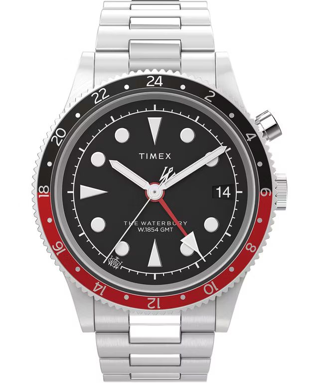 Imagen relacionada con Timex Waterbury - Reloj de 39 mm para hombre, correa de acero inoxidable, esfera negra, caja de acero inoxidable