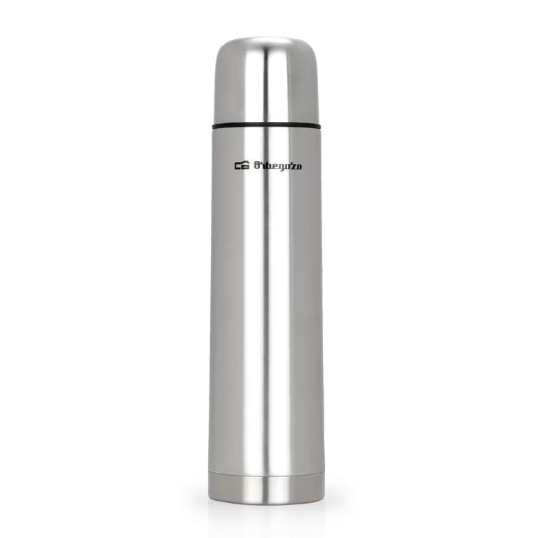 Imagen relacionada con Orbegozo TRL 360 - Termo para líquidos, temperatura fría o caliente, acero inoxidable, tapón con pulsador dosificador