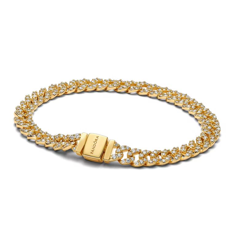 Brazalete Plata Chapado Oro Pandora