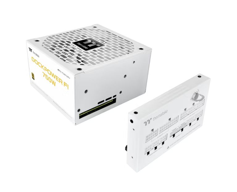 Imagen relacionada con Thermaltake Dockpower FI 750W | PSU ATX 3.1 PCIe 5.1 80 Plus Gold Blanco