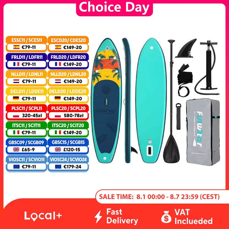 FunWater Tabla Inflable Stand Up Paddle 320-385 cm