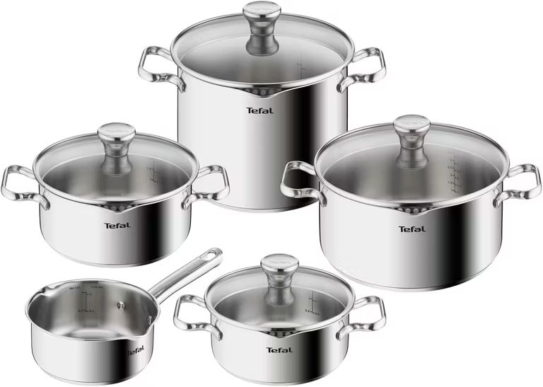 Imagen relacionada con Tefal Duetto On - Juego de 5 Piezas + 3 Accesorios, Acero inoxidable