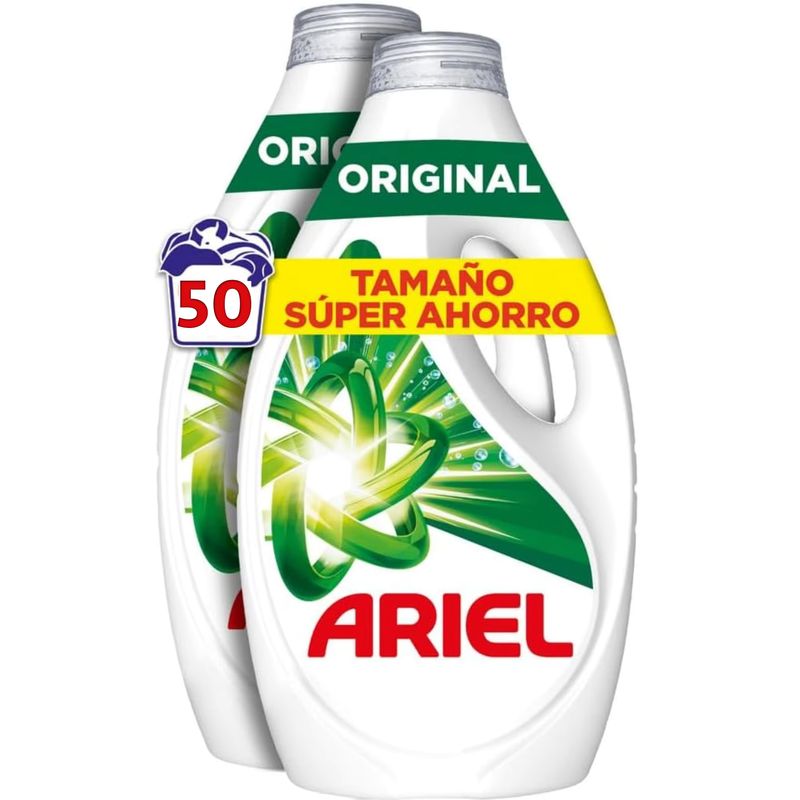 2x Ariel Detergente Líquido Original 2x25