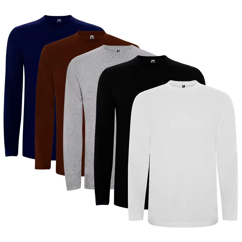 Imagen relacionada con 5x Pack 5 Camisetas Algodón Manga Larga Unisex Roly Extreme | Gramaje 160 g/m² | Camisetas de Manga Larga Unisex | Mujer y Hombre |