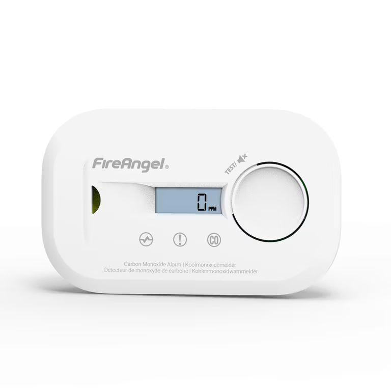 Imagen relacionada con FireAngel FA6812: Detector Digital de monóxido de Carbono, con batería reemplazable.