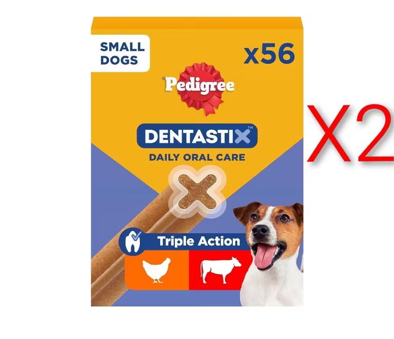 Imagen relacionada con Añadir 2 unidades. Pedigree DENTASTIX masticables dentales Diarios para Perros medianos, 56 masticables con Pollo y Buey